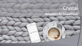  Presentation with minimalist - Slides having chunky blanket scandinavian home minimalist background and a gray colored foreground