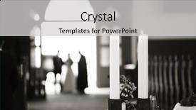  Presentation with church altar - Audience pleasing PPT layouts consisting of church - selective focus on candles backdrop and a light gray colored foreground