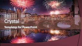  Presentation with new year - Audience pleasing theme consisting of church anniversary - celebrating new year's eve backdrop and a tawny brown colored foreground