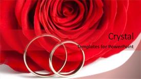  Presentation with gold wedding anniversary - Audience pleasing presentation consisting of church anniversary - gold wedding rings and red backdrop and a crimson colored foreground