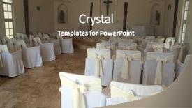  Presentation with wedding - Presentation theme featuring church anniversary - intimate chapel wedding background and a tawny brown colored foreground