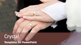  Presentation with anniversary - Audience pleasing presentation design consisting of church anniversary - weeding rings backdrop and a tawny brown colored foreground