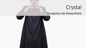  Presentation with christian marriage - Slides enhanced with church announcements - young christian priest over isolated background and a white colored foreground