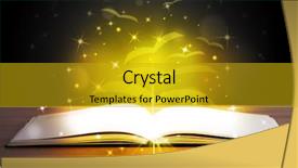  Presentation with glow - Presentation featuring church bible study - open book with golden glow background and a  colored foreground