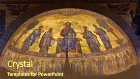  Presentation with bishop church - Presentation theme consisting of church bishop - basilica of saint paul outside background and a tawny brown colored foreground
