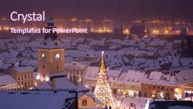  Presentation with brasov - Slides featuring church black historyh - aerial view of brasov background and a tawny brown colored foreground