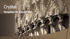  Presentation with tower - PPT layouts having church black historyh - leaning tower closeup view background and a violet colored foreground