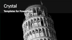  Presentation with tower - Presentation featuring church black historyh - leaning tower closeup view background and a black colored foreground