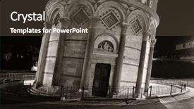  Presentation with black church - PPT theme consisting of church black historyh - leaning tower closeup view background and a tawny brown colored foreground