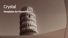  Presentation with free air traffic control tower bandara - Slide set featuring church black historyh - leaning tower in pisa italy background and a  colored foreground