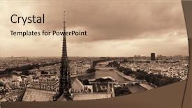 Presentation with black church - Beautiful PPT layouts featuring church black historyh - paris rooftop panorama view backdrop and a coral colored foreground