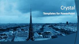  Presentation with black church - PPT theme featuring church black historyh - paris rooftop panorama view background and a teal colored foreground