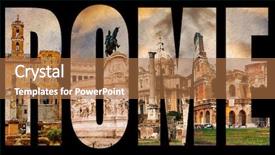  Presentation with rome - PPT layouts with church black historyh - word rome with famous roman background and a coral colored foreground