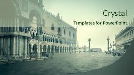  Presentation with venice - Colorful PPT layouts enhanced with church building - image of the beautiful venice backdrop and a soft green colored foreground