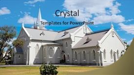  Presentation with church building - Beautiful presentation theme featuring church building in robertson south backdrop and a light blue colored foreground