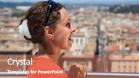  Presentation with church altar - PPT layouts having church bus - beautiful young woman looks background and a  colored foreground