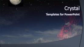  Presentation with moon cosmoss - Beautiful slides featuring church camp - moon over mountain peaks backdrop and a wine colored foreground