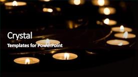  Presentation with candle - Presentation design having church candle in a row background and a black colored foreground