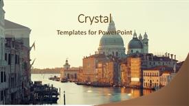  Presentation with church - Beautiful slide set featuring church church santa maria della backdrop and a cream colored foreground