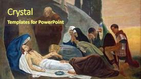  Presentation with jesus easter - Amazing slides having church easter - jesus is laid backdrop and a tawny brown colored foreground