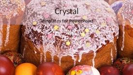  Presentation with easter church - Cool new presentation theme with church fasting - easter eggs and easter cake backdrop and a soft green colored foreground