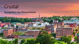  Presentation with lynchburg - Colorful theme enhanced with church financials - lynchburg virginia usa downtown city backdrop and a coral colored foreground