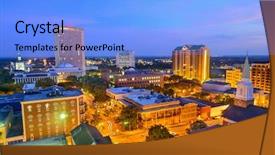  Presentation with florida - Audience pleasing theme consisting of church financials - tallahassee florida usa downtown skyline backdrop and a light blue colored foreground
