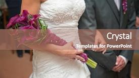  Presentation with wedding muslim couple - Beautiful presentation design featuring church flowers - detail of hands of wedding backdrop and a coral colored foreground