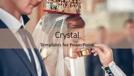  Presentation with bride - Slide set having 5 stones - riomaggiore village background and a teal colored foreground