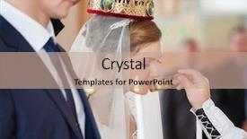  Presentation with bride - Audience pleasing theme consisting of church giving - priest gives wine backdrop and a coral colored foreground