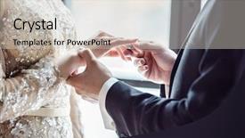  Presentation with ceremony - Audience pleasing PPT theme consisting of church giving - wedding ceremony backdrop and a soft green colored foreground