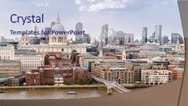  Presentation with paul - Amazing presentation design having church glass - aerial view of london st backdrop and a sky blue colored foreground