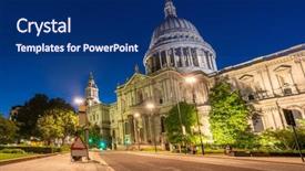  Presentation with paul - Slide set consisting of church glass - st paul cathedral with beautiful background and a navy blue colored foreground