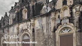  Presentation with granada - Presentation theme featuring church granada nicaragua background and a gray colored foreground