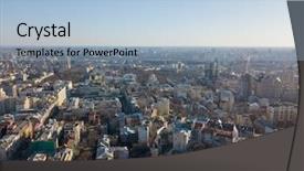  Presentation with drone - Colorful presentation design enhanced with intro - landscape on the old city backdrop and a light blue colored foreground