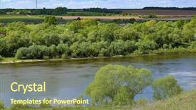  Presentation with russian - Theme featuring okab - landscape with the image background and a tawny brown colored foreground