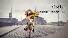  Presentation with clown - Slide deck enhanced with church hats - beautiful clown dancing background and a light gray colored foreground