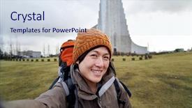  Presentation with chinese chinese - Amazing PPT layouts having church hats - happy asian chinese woman taking backdrop and a  colored foreground