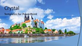  Presentation with history church - Cool new PPT theme with church history - view of meissen castle germany backdrop and a light blue colored foreground