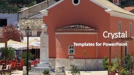  Presentation with youth church - Cool new presentation design with church in gaios village backdrop and a tawny brown colored foreground