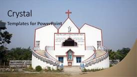  Presentation with catholic - PPT theme consisting of church in ranigarh west bengal background and a light blue colored foreground
