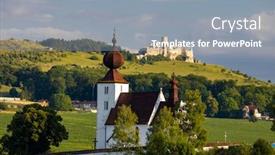 Presentation with church - Colorful slide set enhanced with church-in-zehra-and-spis backdrop and a gray colored foreground