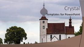 Presentation with region - PPT layouts featuring church-in-zehra-spis-region background and a light blue colored foreground