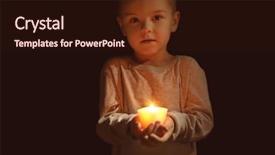  Presentation with kids church - Slide set featuring church kids - little boy holding burning candle background and a wine colored foreground