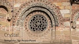  Presentation with church - Presentation consisting of church-lazarica-krusevac-serbia-lazarica and a coral colored foreground