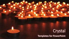  Presentation with candles - Presentation design having burning candles on dark background background and a  colored foreground