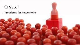  Presentation with people - Colorful PPT theme enhanced with church meeting - people and orator backdrop and a white colored foreground