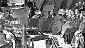  Presentation with engraving - Slide deck enhanced with church meeting - secret message engraving by redder background and a gray colored foreground