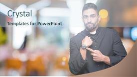  Presentation with christian apologetics - Cool new theme with church meeting - young christian priest over isolated backdrop and a sky blue colored foreground