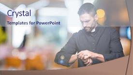  Presentation with christian - Audience pleasing slide deck consisting of church meeting - young christian priest over isolated backdrop and a sky blue colored foreground